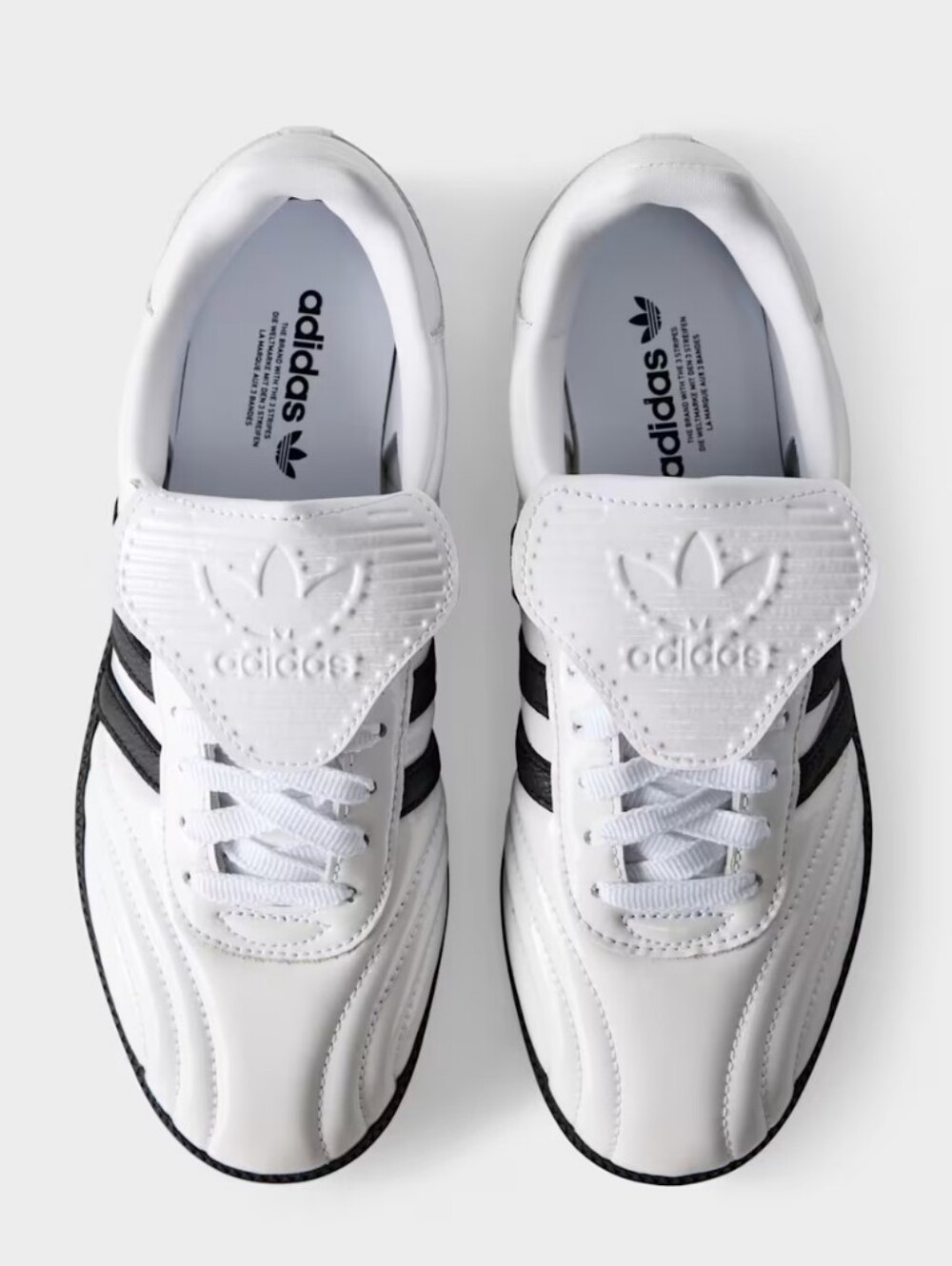 adidas Samba LT White with Black Three-Stripes Sneakers